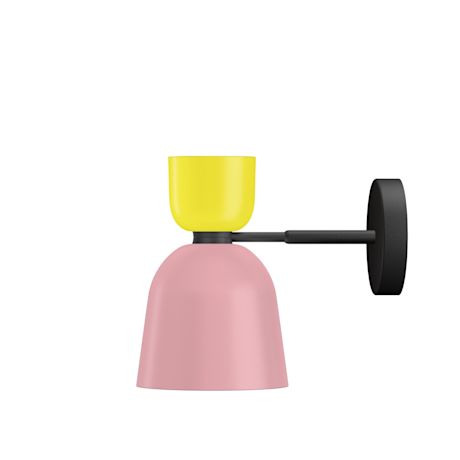 Wall Light, Sulfur Yellow / Light Pink
