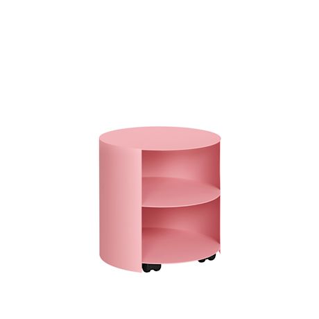 Side Table, Light Pink Textured