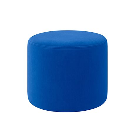 Round Ottoman, Blue