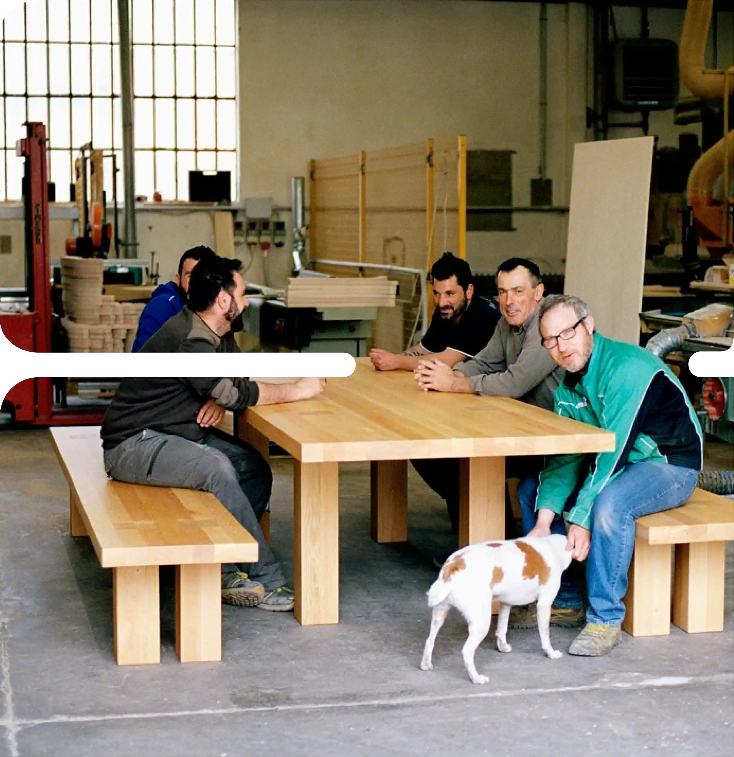 Workshop interior with natural light